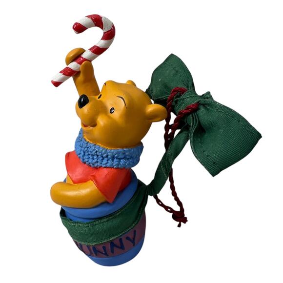 Vintage Disney Winnie The Pooh Hunny Pot Christmas Ornament Holiday Hanging 1996 - Picture 2 of 7